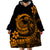 Polynesian Plumeria Wearable Blanket Hoodie Ride The Waves - Orange LT7 - Polynesian Pride