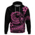 Polynesian Plumeria Hoodie Ride The Waves Pink LT7 Pink - Polynesian Pride