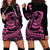 Polynesian Plumeria Hoodie Dress Ride The Waves - Pink LT7 - Polynesian Pride