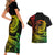 Polynesian Plumeria Couples Matching Short Sleeve Bodycon Dress and Hawaiian Shirt Ride The Waves - Reggae LT7 - Polynesian Pride