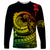 Polynesian Plumeria Long Sleeve Shirt Ride The Waves - Reggae LT7 Unisex Reggae - Polynesian Pride