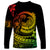 Polynesian Plumeria Long Sleeve Shirt Ride The Waves - Reggae LT7 - Polynesian Pride