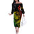 Polynesian Plumeria Off The Shoulder Long Sleeve Dress Ride The Waves - Reggae LT7 Women Reggae - Polynesian Pride