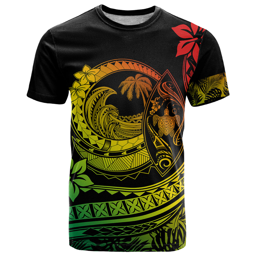 Polynesian Plumeria T Shirt Ride The Waves Reggae LT7 Reggae - Polynesian Pride