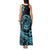 Polynesian Plumeria Tank Maxi Dress Ride The Waves - Turquoise LT7 - Polynesian Pride