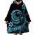 Polynesian Plumeria Wearable Blanket Hoodie Ride The Waves - Turquoise LT7 - Polynesian Pride