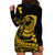 Polynesian Plumeria Hoodie Dress Ride The Waves - Yellow LT7 - Polynesian Pride