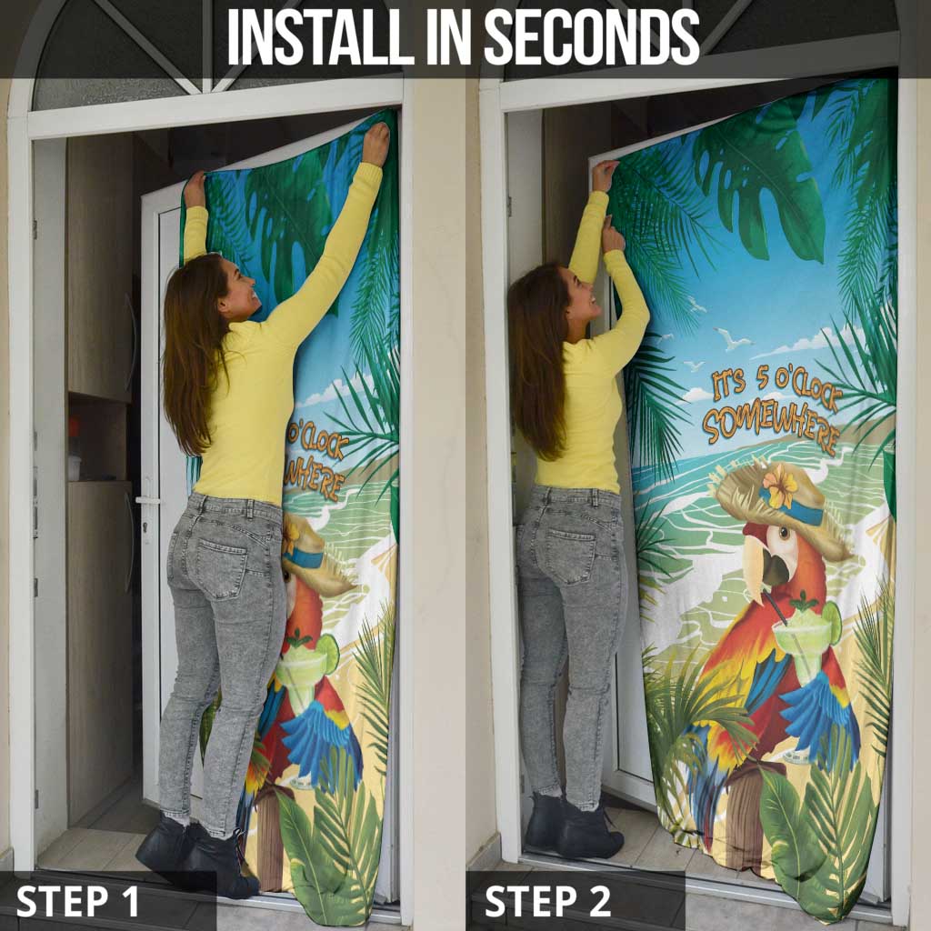 Aloha Hawaii It's 5 o'clock Somewhere Door Cover - Polynesian Pride