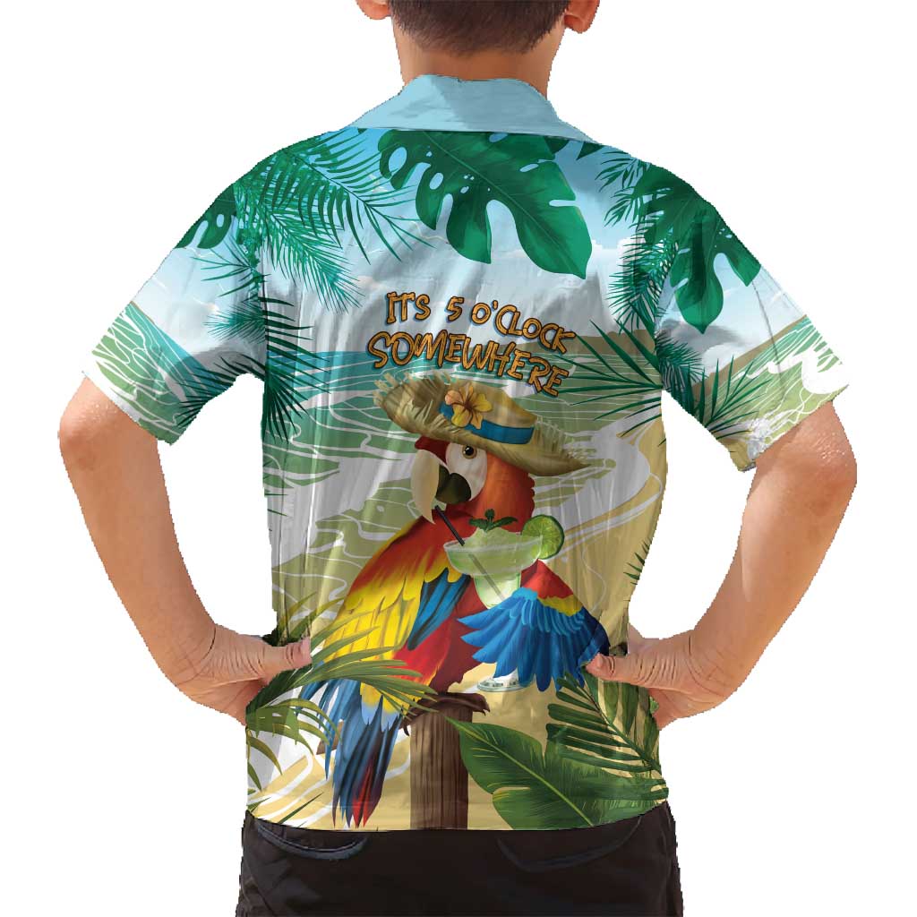 Aloha Hawaii It's 5 o'clock Somewhere Family Matching Off Shoulder Maxi Dress and Hawaiian Shirt - Polynesian Pride