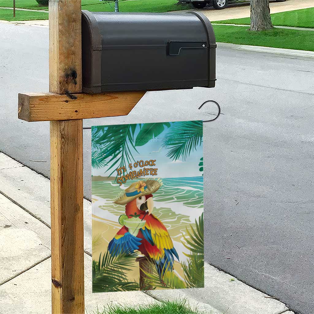 Aloha Hawaii It's 5 o'clock Somewhere Garden Flag - Polynesian Pride