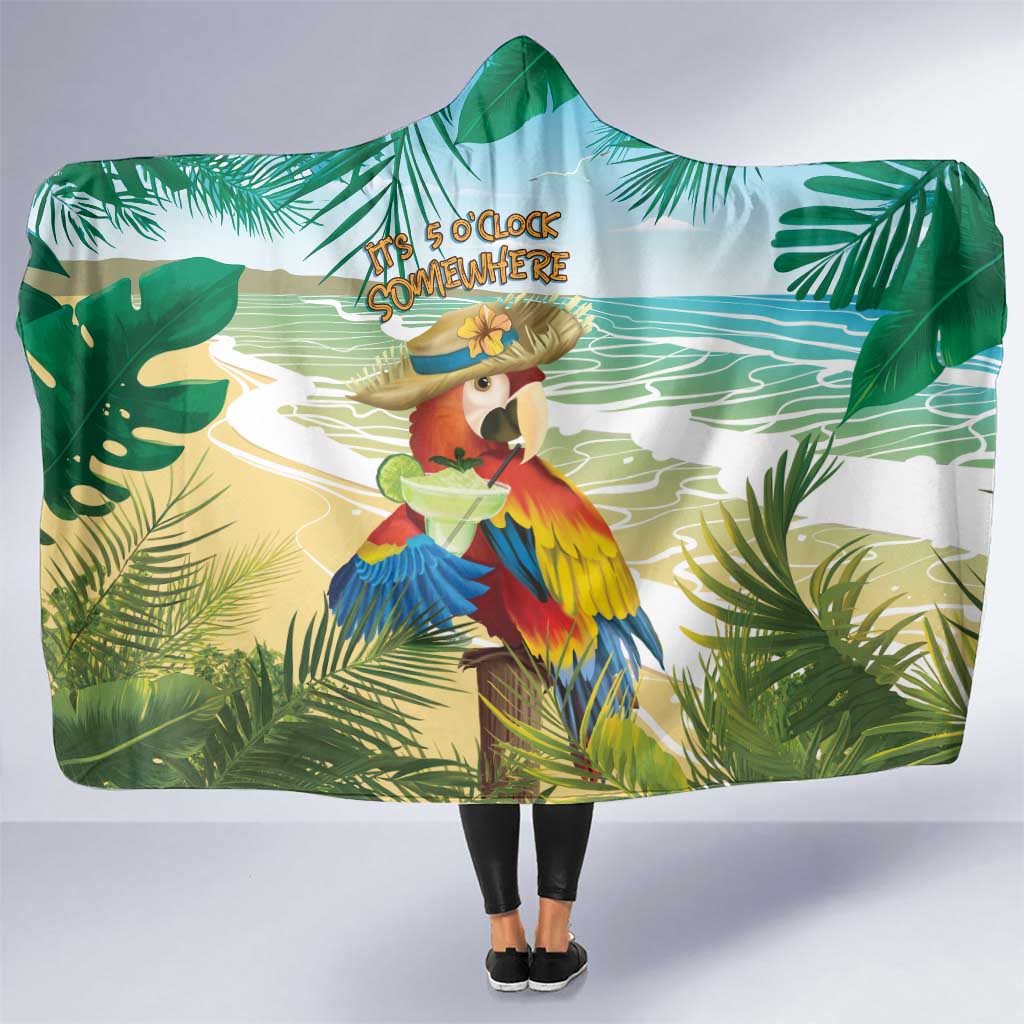 Aloha Hawaii It's 5 o'clock Somewhere Hooded Blanket - Polynesian Pride