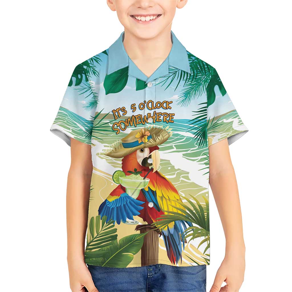 Aloha Hawaii It's 5 o'clock Somewhere Kid Hawaiian Shirt - Polynesian Pride