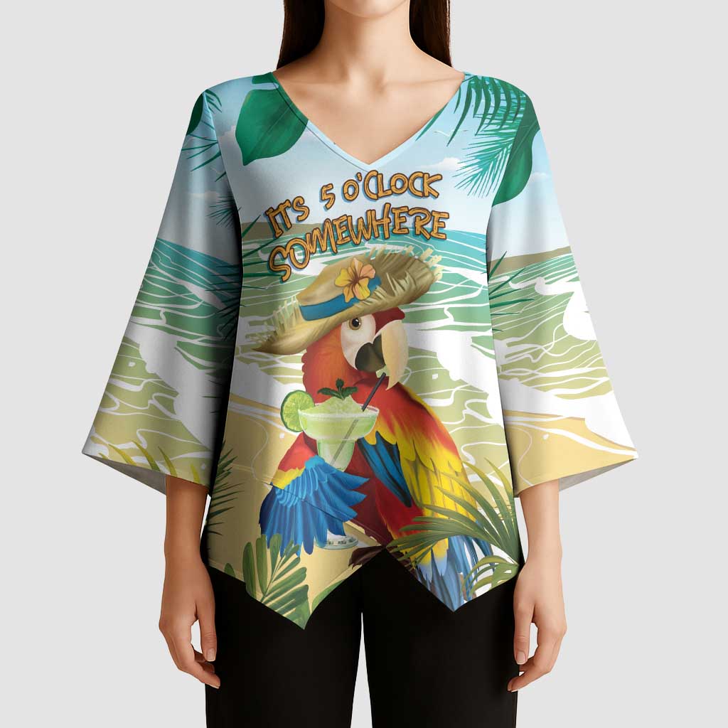 Aloha Hawaii It's 5 o'clock Somewhere Kimono Sleeve Blouse - Polynesian Pride