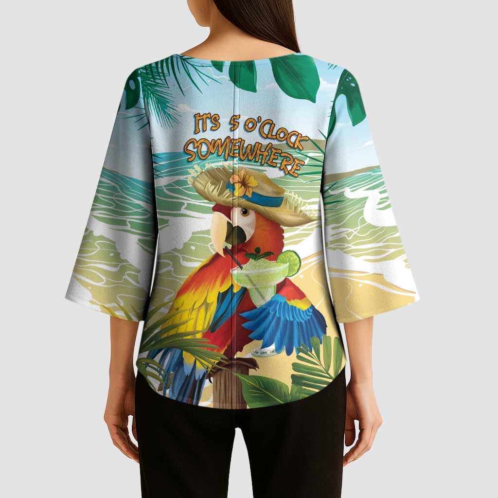 Aloha Hawaii It's 5 o'clock Somewhere Kimono Sleeve Blouse - Polynesian Pride