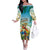 Aloha Hawaii It's 5 o'clock Somewhere Off The Shoulder Long Sleeve Dress - Polynesian Pride