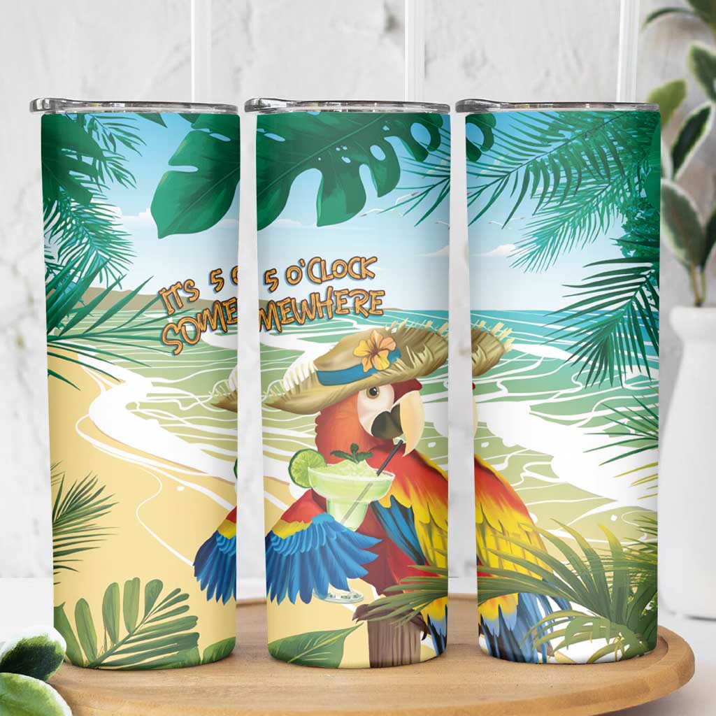 Aloha Hawaii It's 5 o'clock Somewhere Skinny Tumbler - Polynesian Pride