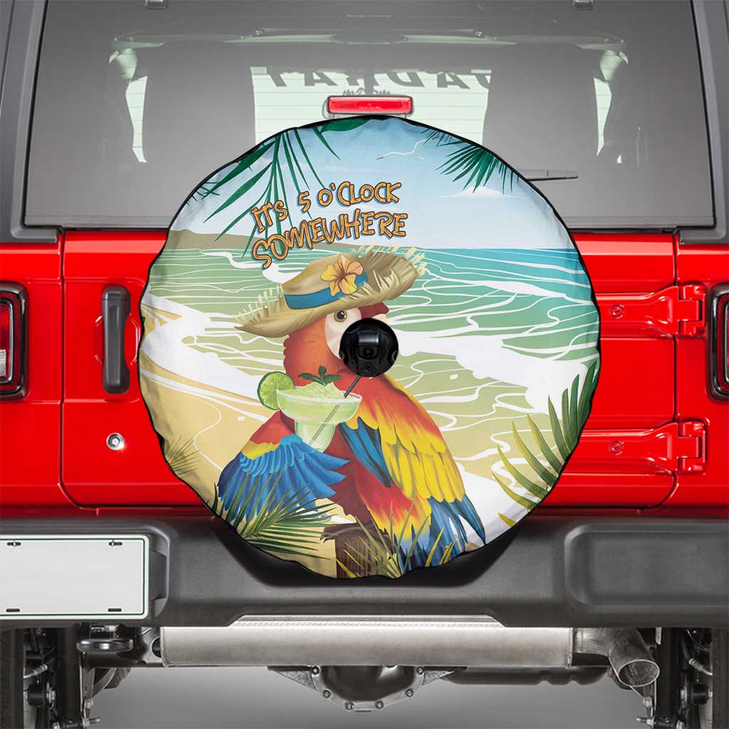Aloha Hawaii It's 5 o'clock Somewhere Spare Tire Cover - Polynesian Pride
