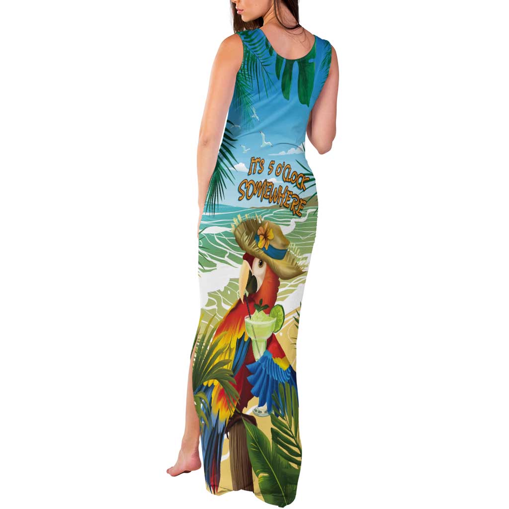 Aloha Hawaii It's 5 o'clock Somewhere Tank Maxi Dress - Polynesian Pride