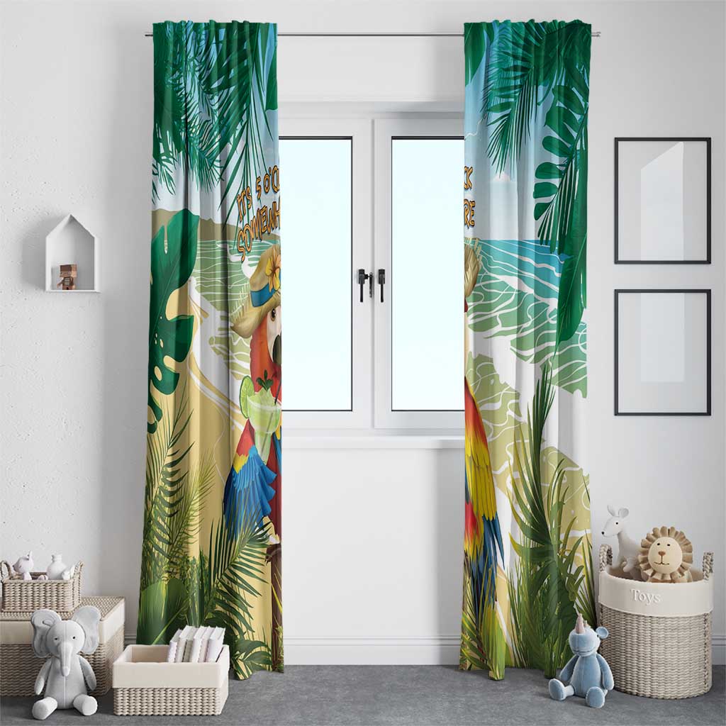 Aloha Hawaii It's 5 o'clock Somewhere Window Curtain - Polynesian Pride