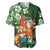 Moss Green Tropical Christmas Hawaii Tapa Baseball Jersey Aloha Santa Drink Party - Polynesian Pride