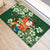 Moss Green Tropical Christmas Hawaii Tapa Rubber Doormat Aloha Santa Drink Party - Polynesian Pride
