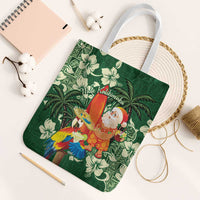 Moss Green Tropical Christmas Hawaii Tapa Tote Bag Aloha Santa Drink Party - Polynesian Pride