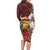 Felis Pasgua Guam Family Matching Long Sleeve Bodycon Dress and Hawaiian Shirt Christmas Sihek Kingfisher with Guasali