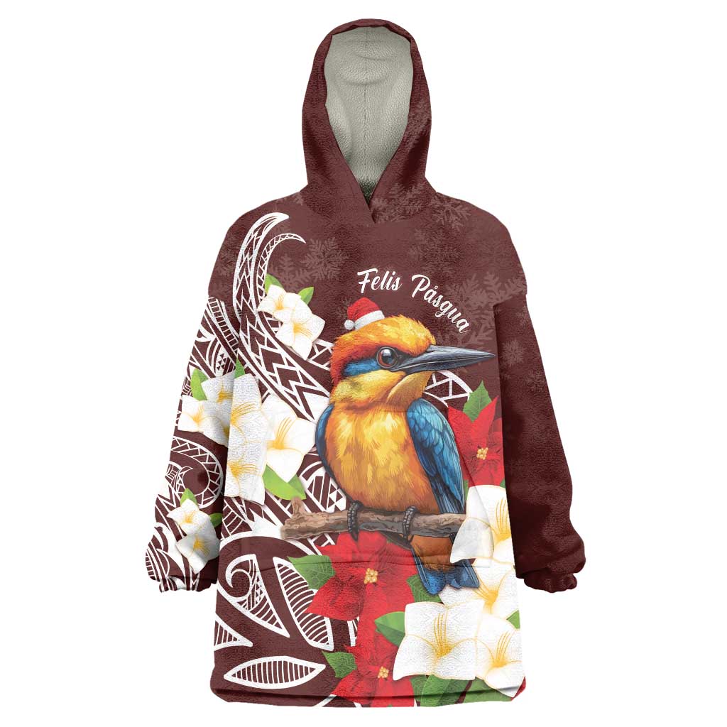 Felis Pasgua Guam Wearable Blanket Hoodie Christmas Sihek Kingfisher with Guasali