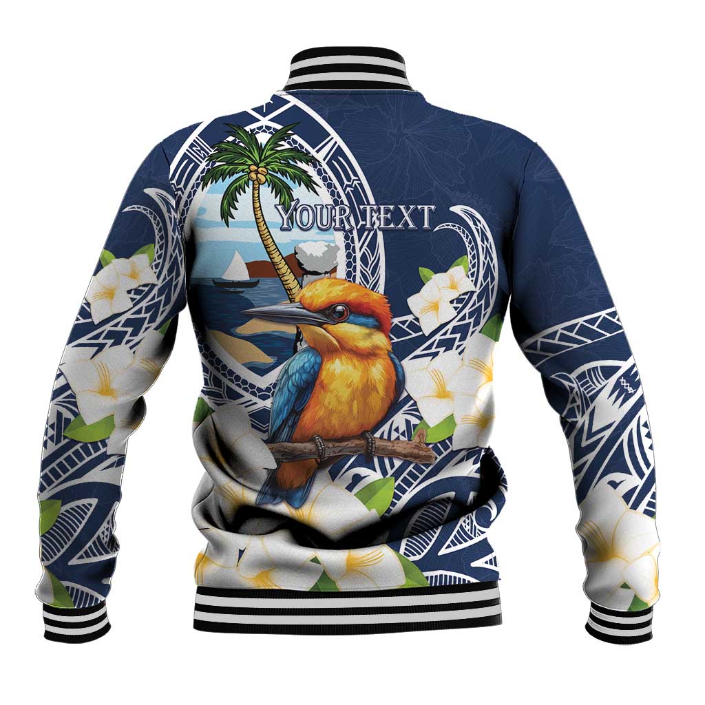 Hafa Adai Guam Baseball Jacket Sihek Guam Kingfisher with Guasali