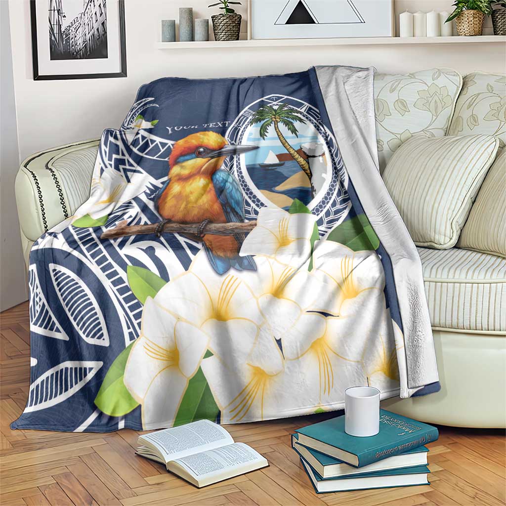 Hafa Adai Guam Blanket Sihek Guam Kingfisher with Guasali