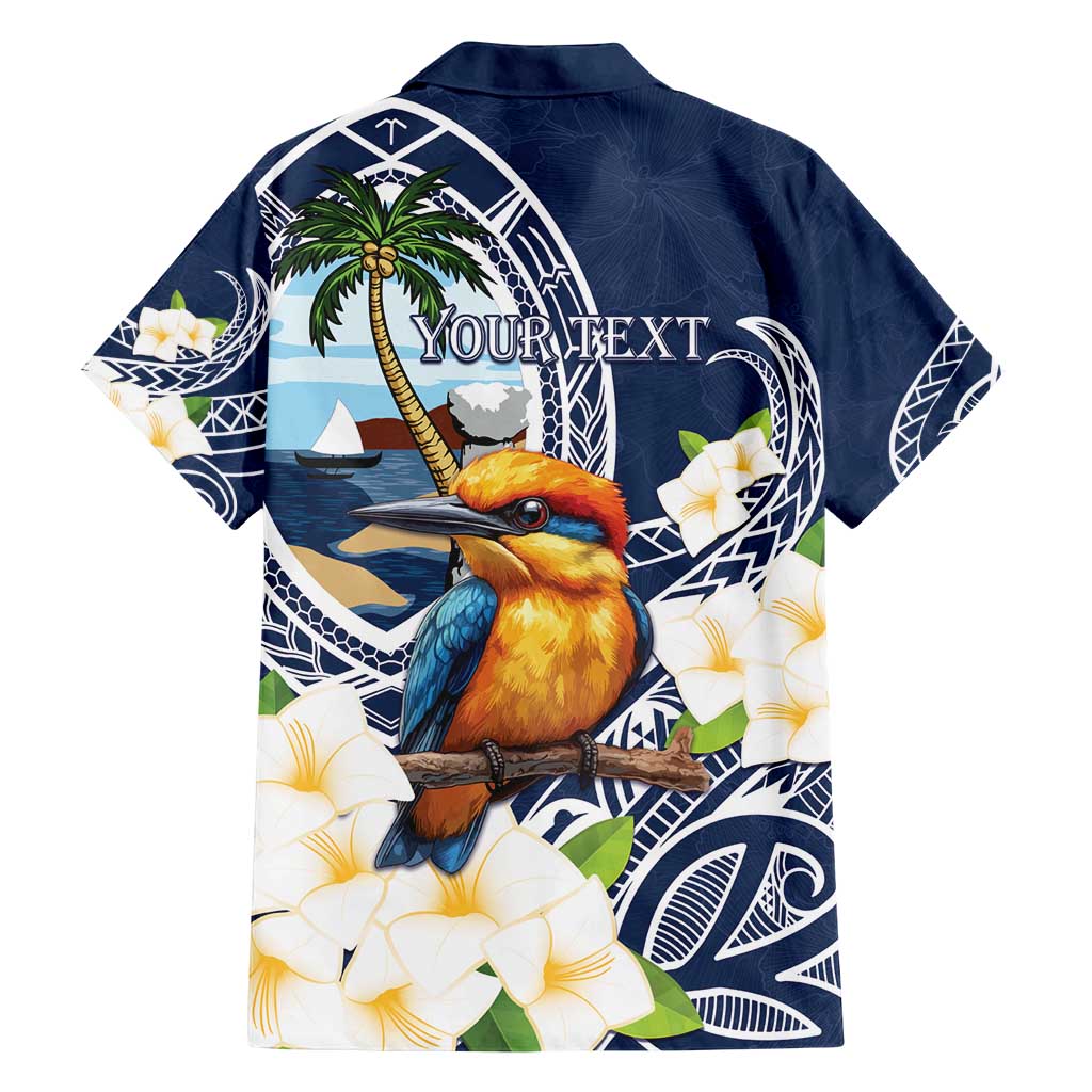 Hafa Adai Guam Family Matching Long Sleeve Bodycon Dress and Hawaiian Shirt Sihek Guam Kingfisher with Guasali LT7 - Polynesian Pride