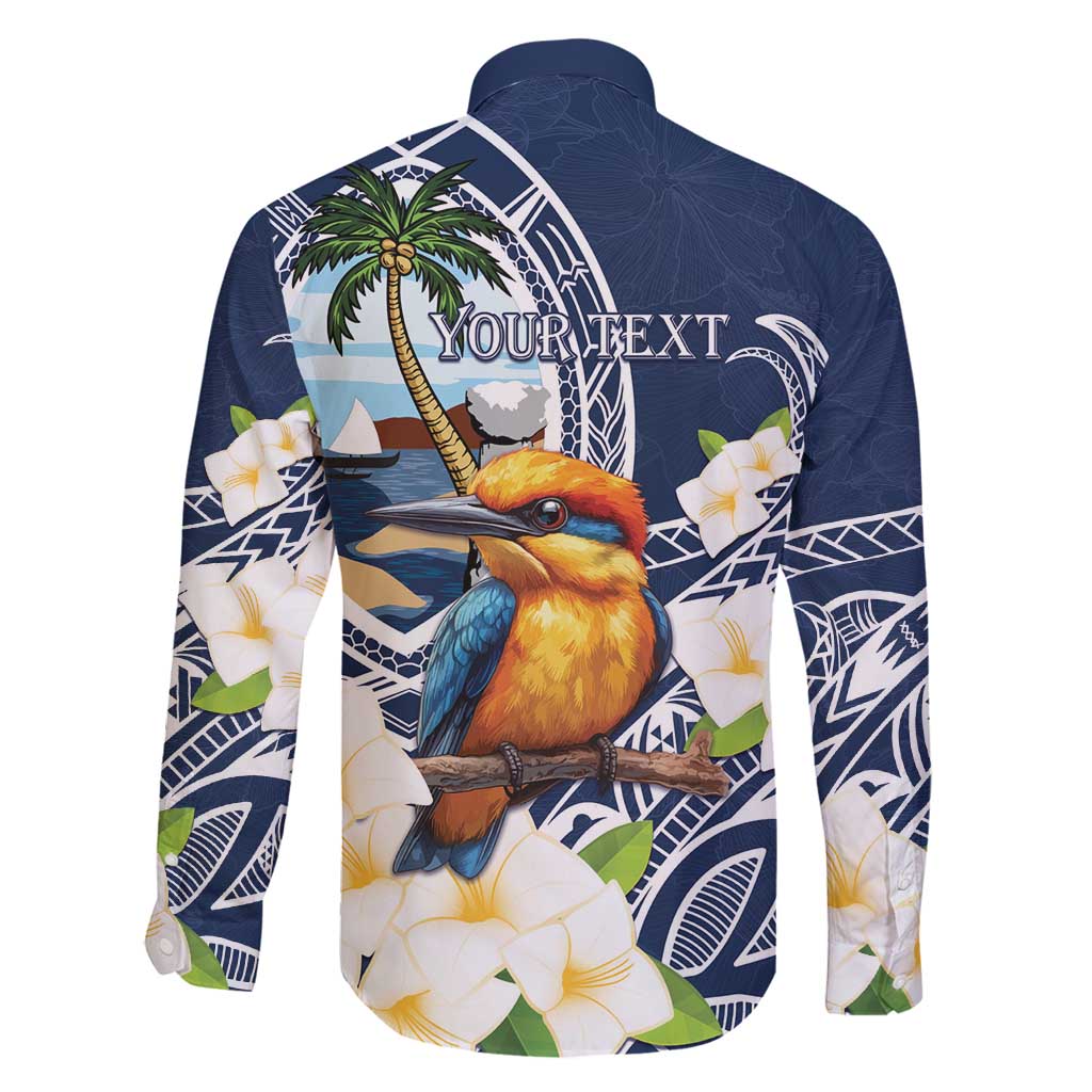 Hafa Adai Guam Family Matching Tank Maxi Dress and Hawaiian Shirt Sihek Guam Kingfisher with Guasali