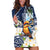 Hafa Adai Guam Hoodie Dress Sihek Guam Kingfisher with Guasali