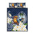 Hafa Adai Guam Quilt Bed Set Sihek Guam Kingfisher with Guasali