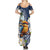 Hafa Adai Guam Summer Maxi Dress Sihek Guam Kingfisher with Guasali