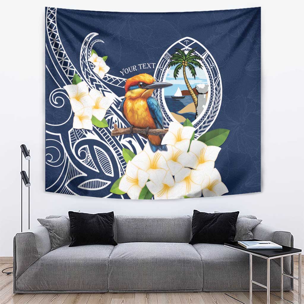 Hafa Adai Guam Tapestry Sihek Guam Kingfisher with Guasali