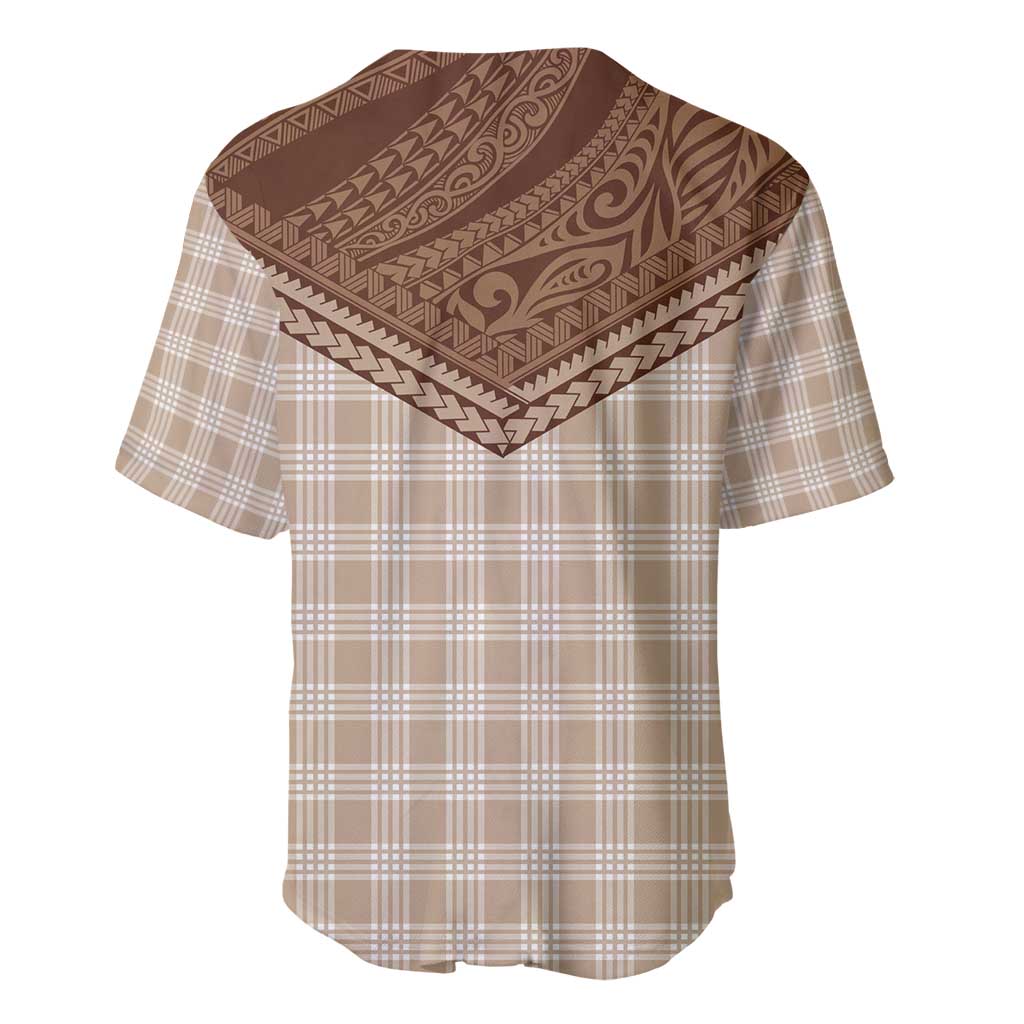 Aloha Hawaii Cowboys Paniolo Baseball Jersey Beige Palaka - Polynesian Pride