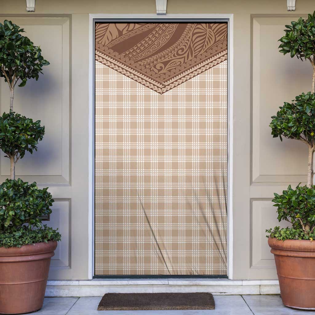 Aloha Hawaii Cowboys Paniolo Door Cover Beige Palaka - Polynesian Pride