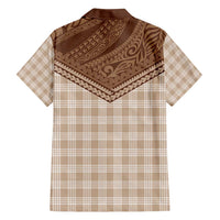 Aloha Hawaii Cowboys Paniolo Family Matching Summer Maxi Dress and Hawaiian Shirt Beige Palaka - Polynesian Pride