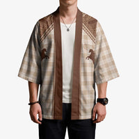 Aloha Hawaii Cowboys Paniolo Kimono Beige Palaka - Polynesian Pride