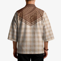 Aloha Hawaii Cowboys Paniolo Kimono Beige Palaka - Polynesian Pride