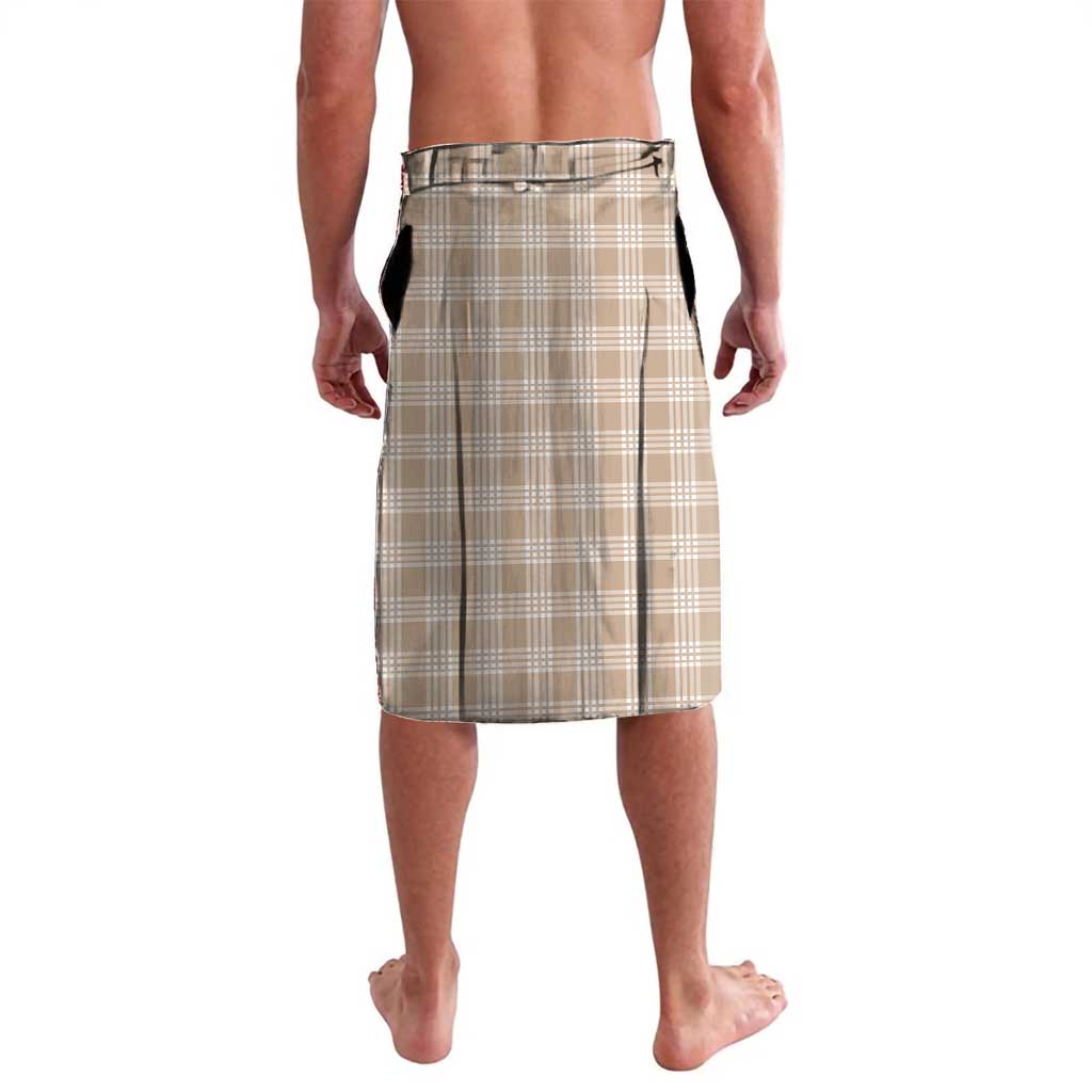 Aloha Hawaii Cowboys Paniolo Lavalava Beige Palaka - Polynesian Pride