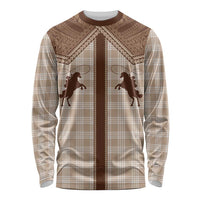 Aloha Hawaii Cowboys Paniolo Long Sleeve Shirt Beige Palaka - Polynesian Pride