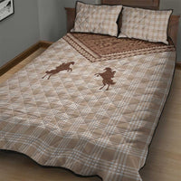 Aloha Hawaii Cowboys Paniolo Quilt Bed Set Beige Palaka - Polynesian Pride