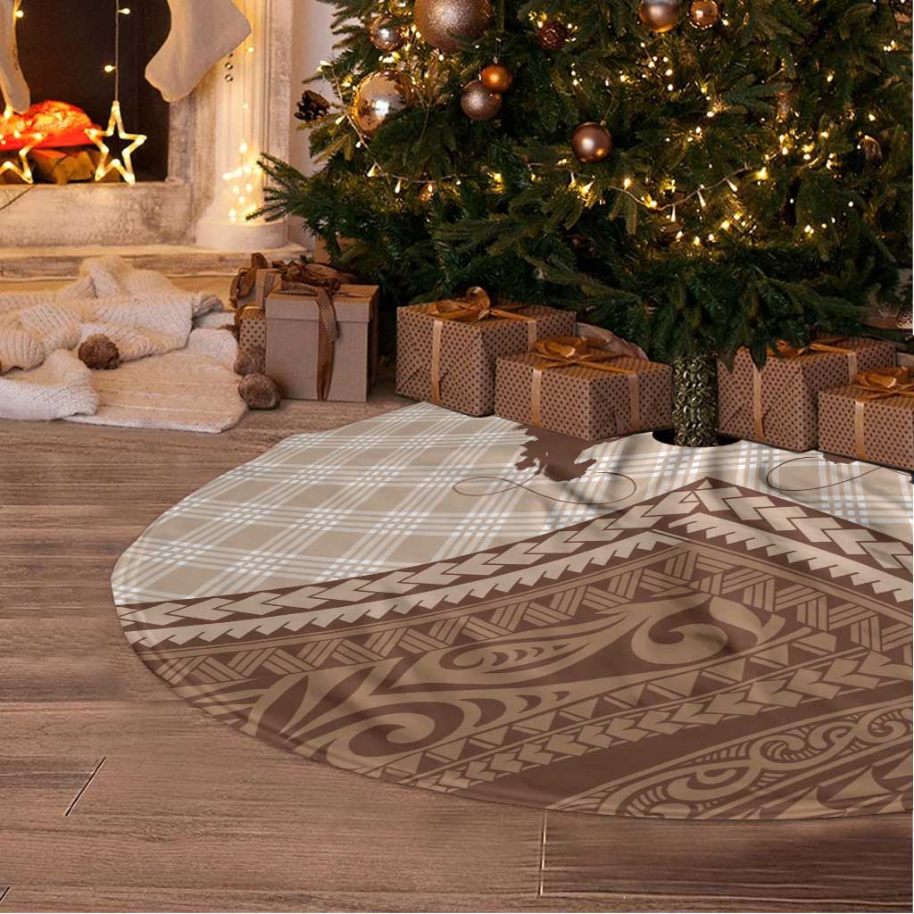 Aloha Hawaii Cowboys Paniolo Tree Skirt Beige Palaka - Polynesian Pride