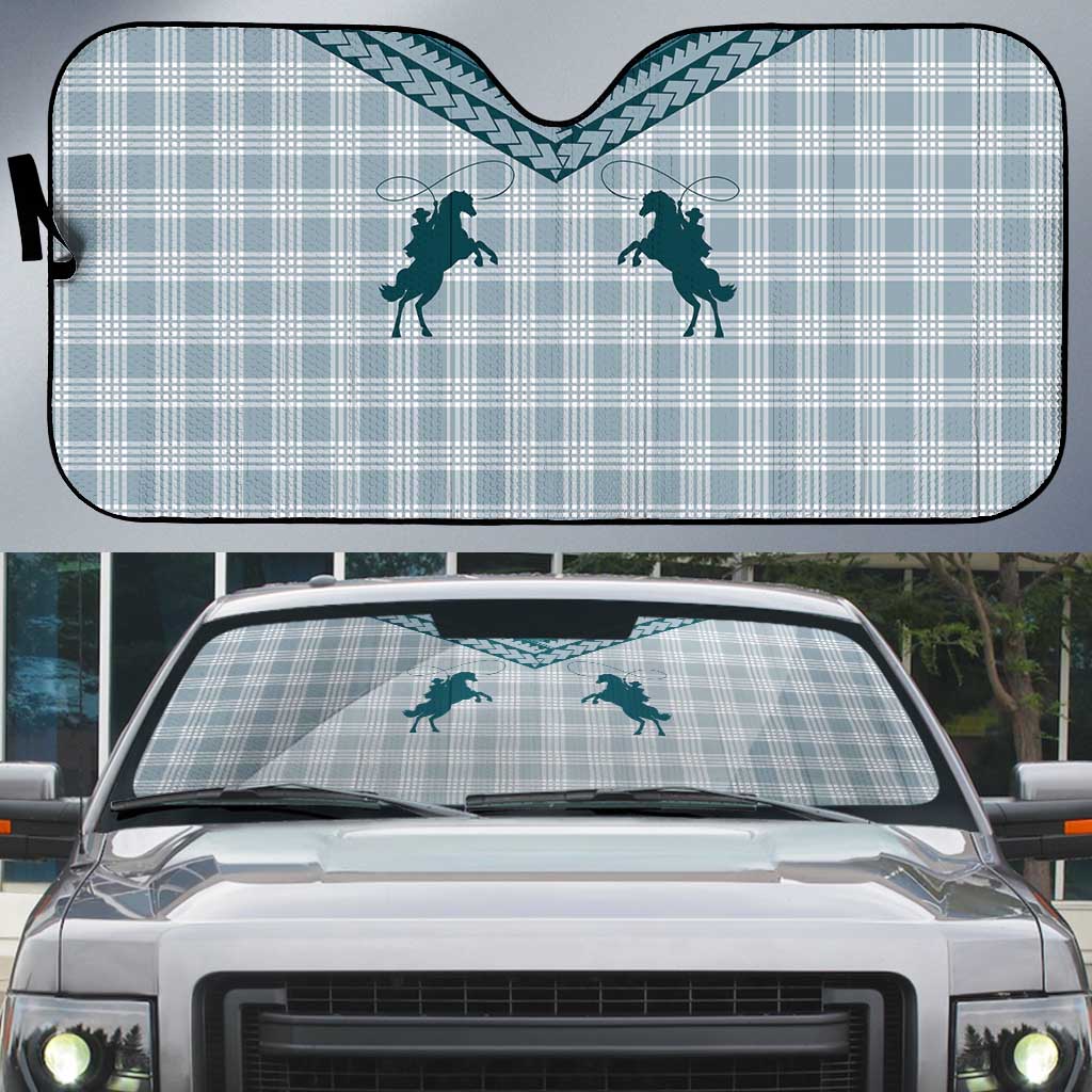 Aloha Hawaii Cowboys Paniolo Auto Sun Shade Teal Palaka - Polynesian Pride