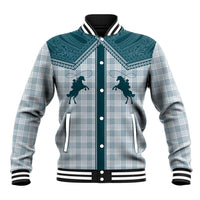 Aloha Hawaii Cowboys Paniolo Baseball Jacket Teal Palaka - Polynesian Pride