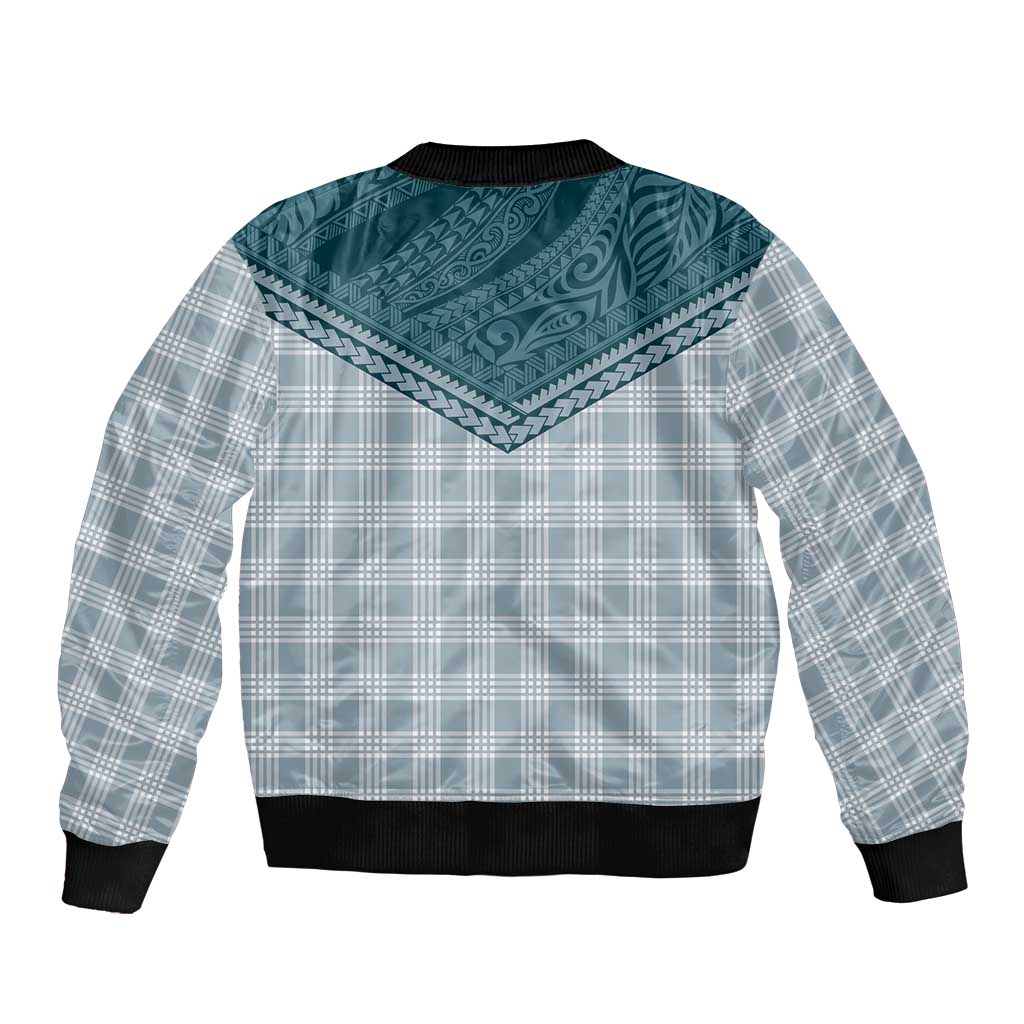 Aloha Hawaii Cowboys Paniolo Bomber Jacket Teal Palaka - Polynesian Pride