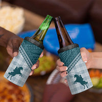 Aloha Hawaii Cowboys Paniolo 4 in 1 Can Cooler Tumbler Teal Palaka - Polynesian Pride