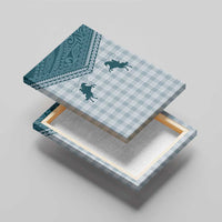 Aloha Hawaii Cowboys Paniolo Canvas Wall Art Teal Palaka - Polynesian Pride